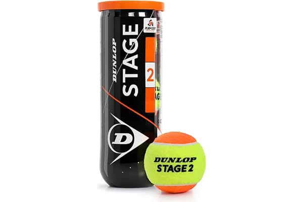 Dunlop Stage 2 Orange 3PET Balle de Tennis Adulte Unisexe