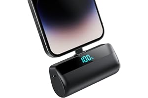 Feob Mini Power Bank para iPhone, 5200mAh 20W PD Cargador Portátil Ultra Compacto Batería Externa Powerbank con Pantalla Digital Compatible con iPhone 14/14 Pro Max/13 Pro/13/12/11/XR/XS/8/7/6s y Más