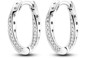 NARMO Ohrringe für Frauen 925 Sterling Silber Bunte Herz Reifen Feder Hoop Kreuz Hoop Kleine Hoop Ohrringe Huggie Ohrringe für Frauen Hypoallergene Hoop Ohrringe