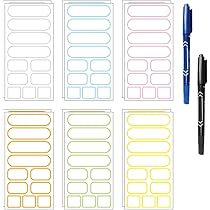 132 Etichette Nome Personalizzabili | Adesivi Scritti A Mano | 6 Colori | Per Dispensa, Barattoli E Ufficio | Impermeabili - Foto 3