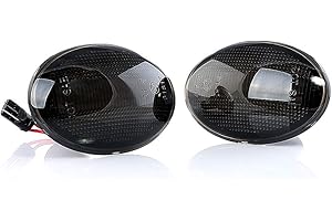 LIGHTDELUX 2 x kierunkowskaz LED kierunkowskaz boczny kierunkowskaz ze znakiem kontrolnym E Black Vision V-173310