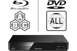 Panasonic DMP-BDT167EB-K Smart 3D ICOS Multi Region All Zone Code Free Blu-ray Player. Blu-ray zones A, B and C, DVD regions 1-8. YouTube, Netflix etc. HDMI output. HDD Playback