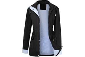 Ynport Crefreak Chaqueta Impermeable para Mujer con Capucha y lluvia Larga con Capucha Gabardina Ligera a Prueba de Viento Chaqueta de lluvia para Mujer para Adultos