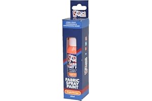 STIX2 Fabric Fashion Spray Paint Permanent Art & Craft T-Shirt Textiles Assorted Colours (Bright Orange)