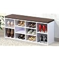 Kesper 15914 13-Scarpiera Con Cuscini, Realizzata In Truciolato Certificato Fsc Dimensioni 60 X 47 X 30 Cm Bianco B 60 X H 47 X T 30 Cm