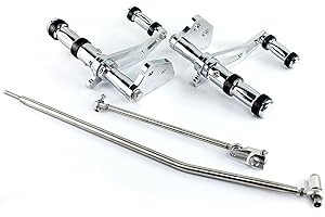 T | TARAZON TARAZON 22cm Comandi Avanzati Poggiapiedi pedane Alluminio forward controls per Harley Davidson Dyna Street Bob 2006-2017 Low Rider 2000-2017 Super Glide 2000-2017