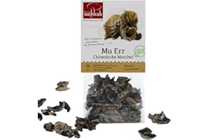 ‎PILZE WOHLRAB 30g Bio Mu-Err Pilze – Getrocknete Pilze Vegan / Mu-Err Pilze – Judasohr – Auricularia judae | Pilze Wohlrab