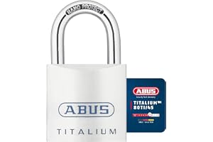 ABUS Titalium hänglås 80TI/45 – källarlås med lätt, solid låskropp tillverkad av speciellt aluminium – ABUS säkerhetsnivå 7 –