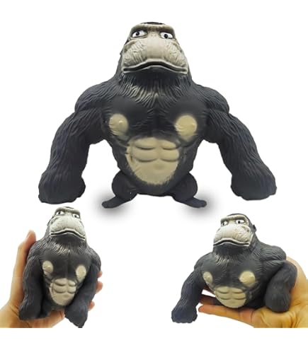 FULLYOOUPUP Funny Black Monkey Toy, Soft Rubber Stretchy