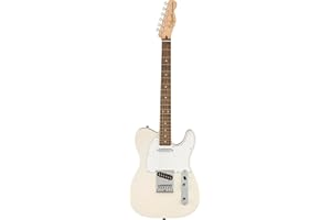 Squier by Fender Affinity Series Telecaster, Electric Guitar, Indian Laurel fingerboard, Olympic White, Comes with Free Virtual Lessons