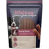 Amazon-Marke: Lifelong Zahnpflege-Sticks, getreidefreie Rezeptur, für Hunde mittelgroßer und großer Rassen, Huhn, 180g, 6er-P