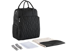 SONARIN Multifunzione Zaino Fasciatoio Alla Moda,Borsa per Pannolini Grande Capacità Impermeabile Zaino Mamma Neonato Borsa Fasciatoio da Viaggio con Fasciatoio & Ganci per Passeggino