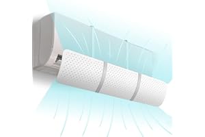 WIOONI Deflettore per Condizionatore Universale, Deflettore Aria Condizionata per Condizionatori per Casa/Ufficio, Neonati, Anziani, Donne in Gravidanza - Bianco