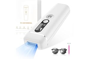 VITLEY IPL Geräte Haarentfernung Laser für Frauen und Männer, schmerzfreies Laser-Haarentfernungsgerät mit 999999 Blitzen und 5 Energiemodi, Für Gesicht, Achseln, Bikini, Beine, Arme und Rücken.