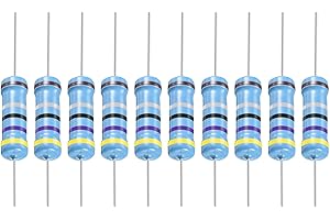 YOKIVE 30uds Metal Película Resistores, 4.7 Ohm Resistor con 2W 1% Tolerancia, Plomado, Bueno para Bricolaje Electrónicos Proyectos (5 Color Bandas, 15,5+/-1mm)