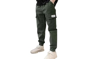 VUNCIO Pantalon Cargo Ado Garçon Taille élastique Large 8-15 Ans Pantalon Ample Enfant Garcon Hiver Pas Cher Confortable Casual Sport Jogging Streetwear Sweatpants