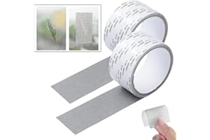 YLINWTECH 2 Rollos Parches de Reparación de Malla Autoadhesivos, Cinta para Reparar Mosquiteras,Cinta de Reparación para Malla Mosquitera de Ventana y Puerta