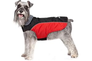 IREENUO Hundemantel Winter, Hundemantel Wasserdicht für Kleine Hunde und Mittelgroße Hunde, Winterjacken & Wintermäntel mit Fleece & Reflektorstreifen (M)