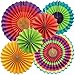 Price comparison product image Yotako 6x Round Wheel Tissue Paper Fan Decorations Hanging Paper Rosette Backdrop Paper Medallions Paper Pinwheels Fan for Wedding Party Baby Shower First Birthday Wall Decor