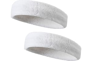 JJHXM 2 Packung Stirnband,Sport Stirnband,schweißband stirn,Stirnband Herren Damen,Baumwolle Kopfband,Stirnband Sommer,Sport Haarband,Schweißabsorbierendes Stirnband für Sport