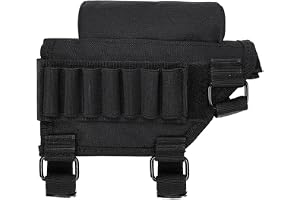 WLXW Tactical Butt Stock Bag Kindstödspåse Bullet Magazine Hållare Justerbar Riser Pad Ammo Cartridge Bag for Airsoft Jaktspo
