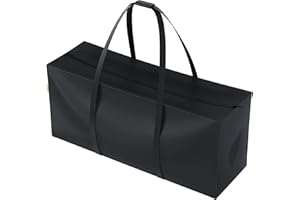 KINGARDEN Garden Cushion Storage Bag 125x40x55cm Heavy Duty 420D Oxford Fabric Waterproof Rip Proof for Outdoor Furniture Cushion ChristmasTree Blankets Tents Patio with Handle and Zipper