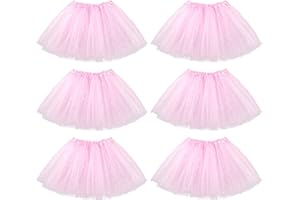 kilofly Ensemble de 6 tutu de ballet pour fille - Pour anniversaire, fête de princesse