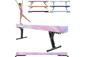 FBSPORT Poutre Gymnastique Pliable réglable 244cm, Gymnastique Poutre 5 Hauteur réglable Haute et Basse Poutre de Plancher Haute stabilité Enfants Gymnase Pratique équipement d'entraînement