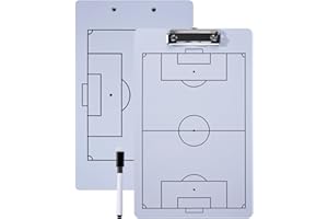 Miershanwell Lavagna Tattica Magnetica Calcio, Portatile Cartellina Tattica per Allenatore di Calcio Football Coaching Board Lavagnetta Strategie con Penne Gomma Magneti per Insegnare Formazione
