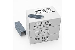 Terryshop74® Spillette Metalliche 6/4 per Cucitrici Manuali – 3000 Punti Metallici Compatibili con Modello 130/E – Resistenti e Antiruggine per Casa, Ufficio e Scuola