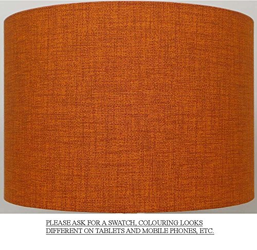 kushade 12" (30cm) Fine Chenille Rust/Burnt Orange Lampshade/Table Lamp/Ceiling Light