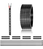 22 AWG 3-adriges Niederspannungskabel – 45,72 M, 3x0,32mm², Schwarzer PVC-Mantel, Für LED & Elektronik