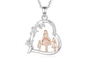 EUDORA Harmony Ball Collar para Madre Hija Plata de Ley 925, Colgante Amor de Madre de Corazón, Joyería de Mamá de Hija Hijo, Original Día de la Madre Regalo para Madre Hija Abuela Esposa, 45CM