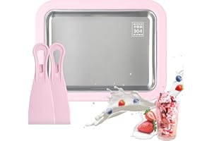 ZoneYan heladeras hacer helado, maquina hacer helados, maquina de hacer helados, maquina helados soft, ice cream maker, (Rosa)