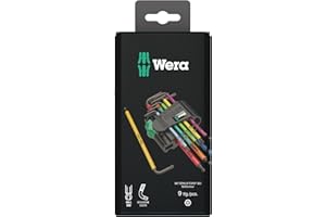 Wera 967 SPKL/9 TORX BO Multicolour 05073599001 Jeu de clés mâles coudées Blacklaser 9 pièces Multicolore