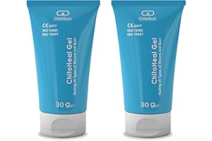 Chitotech Wound Healing Gel – 30ml with Advanced N-Acetyl-D-Glucosamine Fast Healing Ointment for Cuts, Burns, Antibacterial Skin Infections & Minor Wounds – Antiseptic Cream Gel (Pack of 2)
