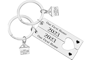 Ximalun Our First Home Keyrings 2023 New Home Keyring Housewarming Gifts for New Homeowner First Home Gifts for Couples Friends Family New House Keyring Moving in Keyring