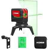 KOBB KBL92G 30 Metre Profesyonel Yatay ve Dikey Otomatik Hizalamalı Yeşil &Ccedil;apraz &Ccedil;izgi Lazer, 2 Noktalı Şak&uuml;l Lazer Distomat 