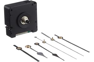 TFA Dostmann Mouvement radio-piloté avec set d'aiguilles, 60.3518.01, mouvement pour horloge murale, à bricoler, horloge radio, noir