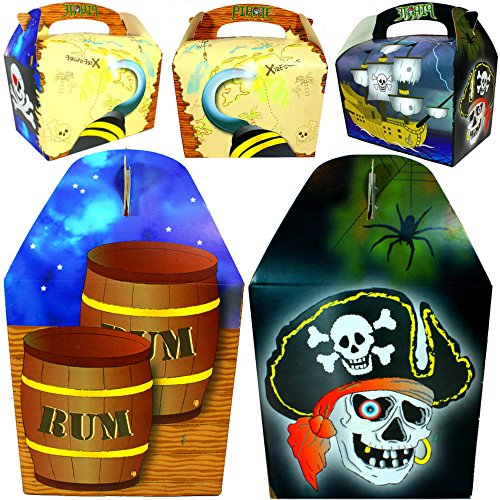 German Trendseller® – 8 x Piraten Schatzkisten Diamanten ┃ Rubys ┃ Piraten Party Boxen mit Griff ┃ Piraten Loot ┃ Kindergeburtstag - 3
