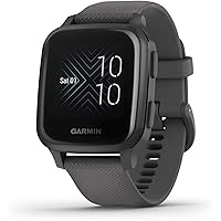 Garmin Venu Sq - vattentät GPS-fitness smartwatch med 1,3” pekskärm, hälsospårare och sportappar, pulsmätning, sömnanalys, 6-