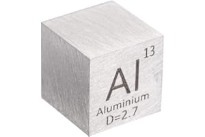 YVZOTCK 10 mm Cubo Metal Aluminio 99,99% Alta Pureza Cubo Aluminio Metal Tallado Elemento Periódico Tabla Cubo