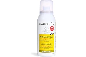 Pranarôm Aromapic Spray Corps Anti-Moustique Bio - Efficacité 7 Heures - Huiles Essentielles Naturelles et Biologiques - 75 ml