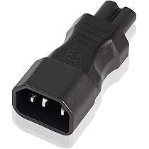 Adattatore Alimentazione IEC InLine - C14 A C5, 3 Poli, 2.5A, Nero