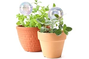 E-feilai Wasserspender fuir Pflanzen, Bewässerungskugeln Aus Glas für Geschenk, Pflanzen Bewssserung Urlaub, PflanzenTropfer,Selbstbewässerungsgerät für Zimmer und Außenpflanzen(2 Stück)