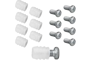 RUDIS-SPAREPARTS Screw 105163 & Sleeve 102267 Suitable as a Replacement Part for Ikea Malm Brignes Typedal Bed Dowels (Pack of 8)