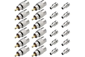 Greluma 12 Piezas PL259 Conectores Coaxiales, Conectores de Soldadura UHF Macho con Reductor UG-175 para RG-58, RG-213, LMR195, RG142