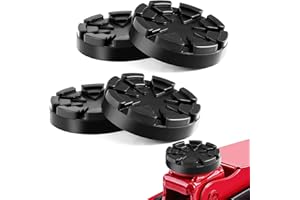 GEARCELL GEARELL Car Jack Rubber Pad, 125mm Jack Lift Pad, Trolley Jack Rubber Pad, Car Lift Frame Rail Pinch Welds Protector Puck/Pad (4 Pack), Floor Jack and Axle Stands 2-3 Ton