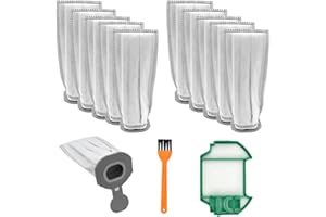 KYYGKY 10 Sacchetti per Aspirapolvere Sacchetto Filtri di Ricambio Sacchetti Filtri Parti con 4 Filtrii Compatibili Con Vorwerk Folletto VK7 FP7 VK7S FP7S per Kobold VK7 Filtro Sacchi Accessori