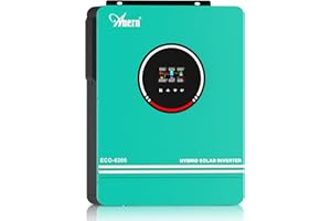 Anern 6200W Inverter ibrido 48V, Uscita 230V con regolatore solare 120A, PV 90~500Vdc, inverter off grid a onda sinusoidale pura con modulo WiFi, funziona senza batteria